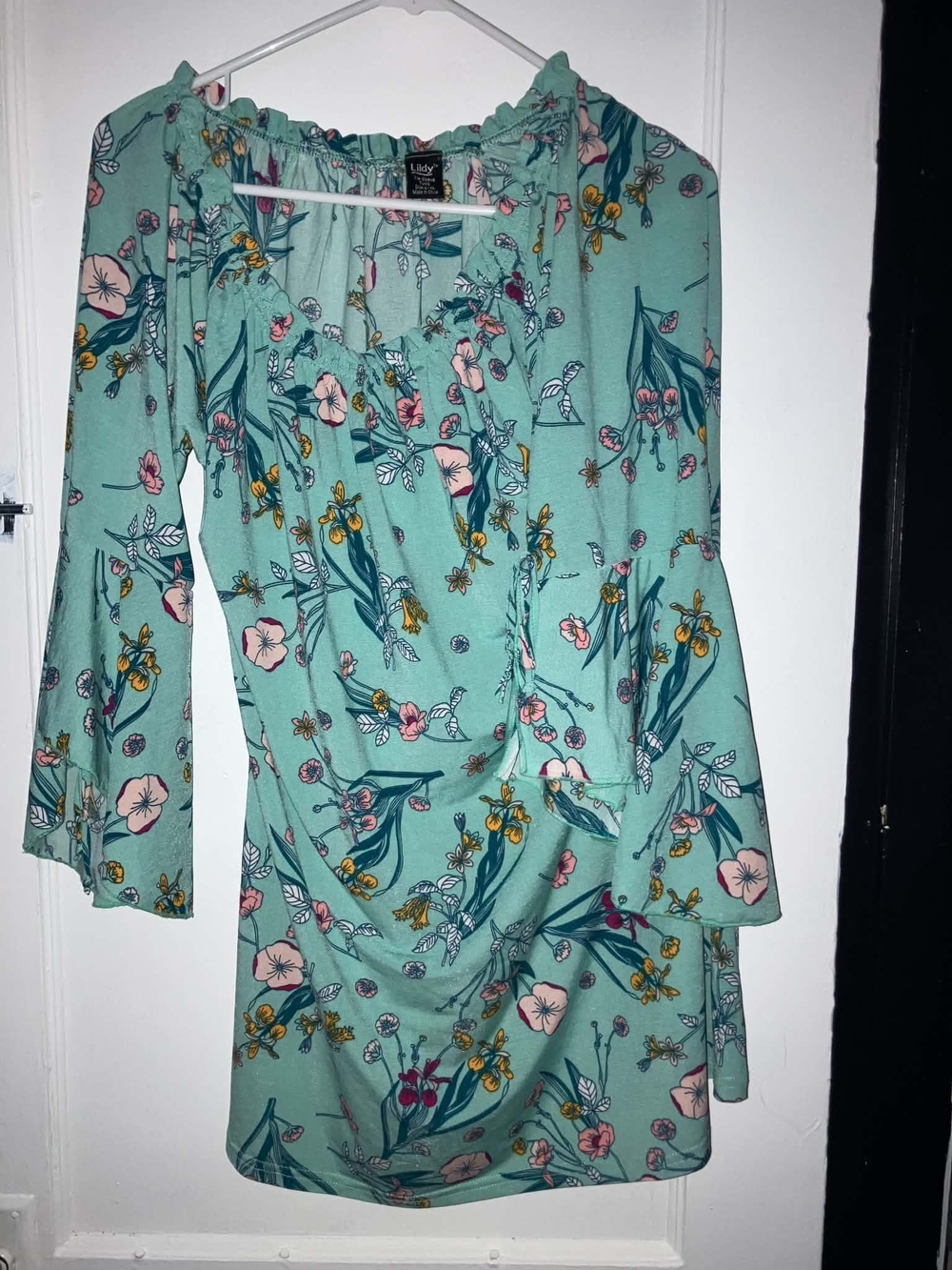 Turquoise Floral Mini Dress